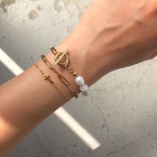 【全2色】クロスブレスレット［gold / silver］