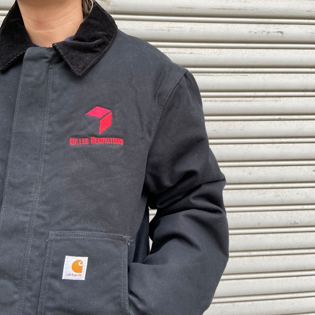 carhartt カーハート トラディショナルジャケット 黒 L 企業ロゴ