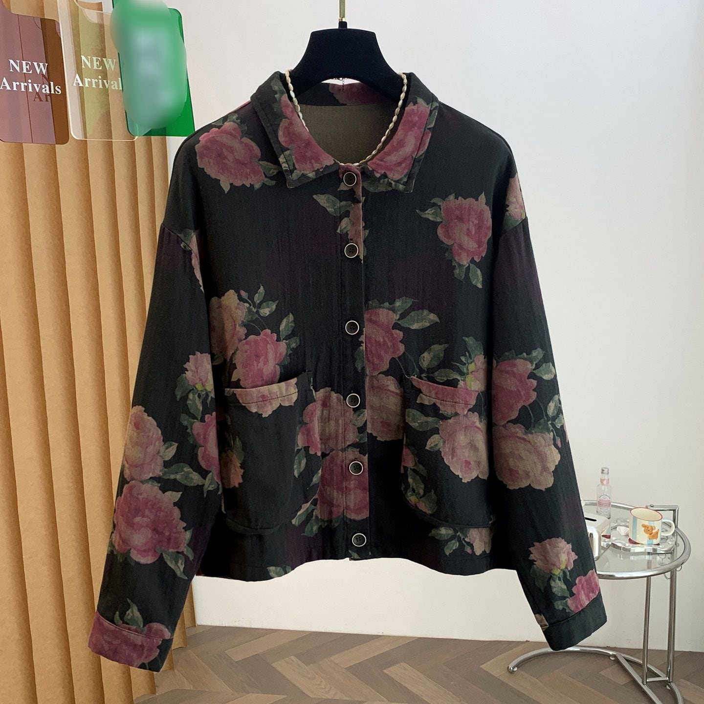 RELAXED LARGE POCKET SHORT JACKET CARDIGAN M-18424