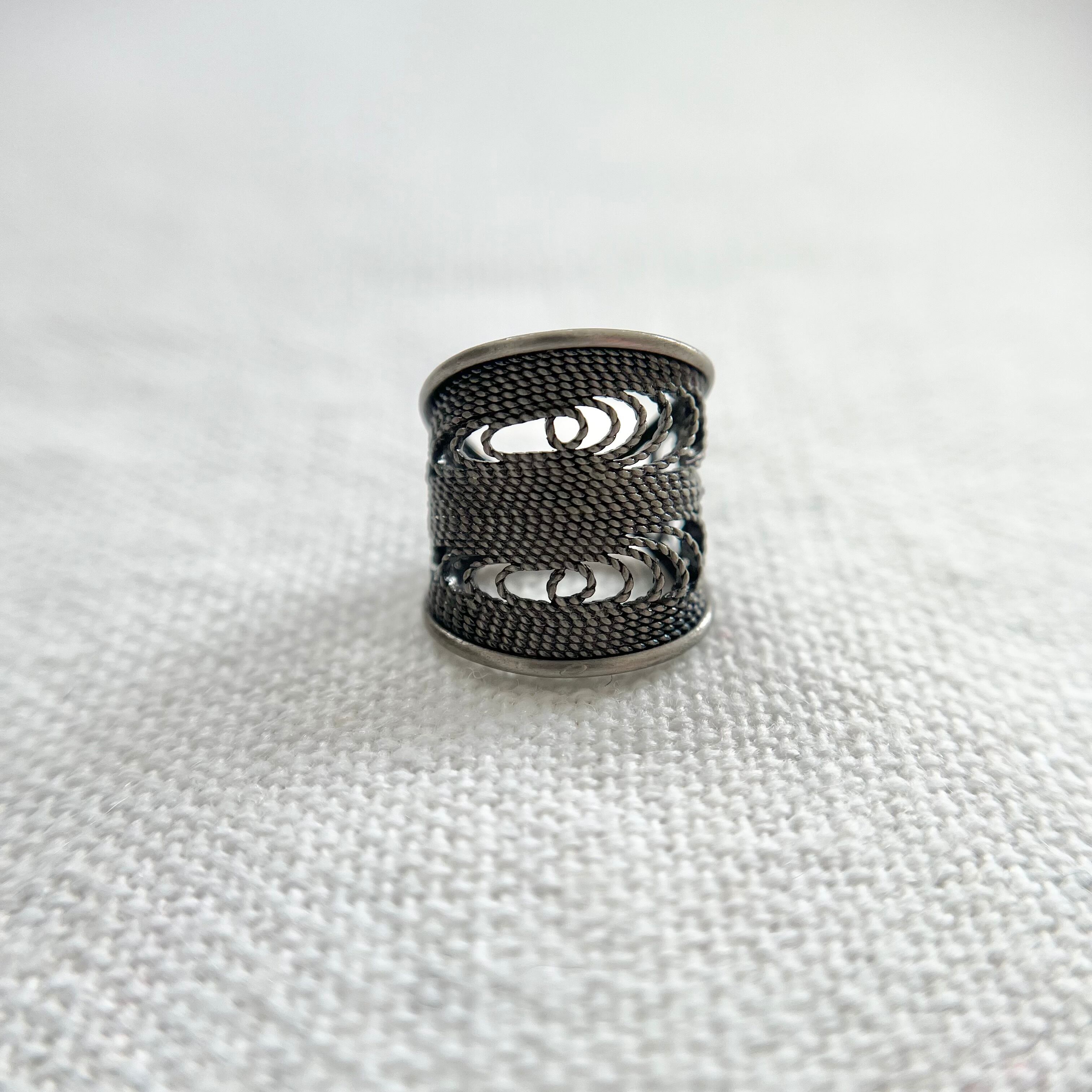 スクエア メッシュチューブガンメタ 15㎜