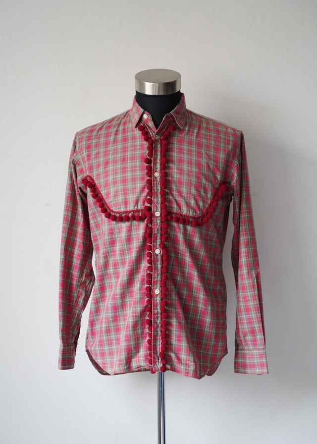 COMME des GARCONS SHIRT 14SS tassel check shirt
