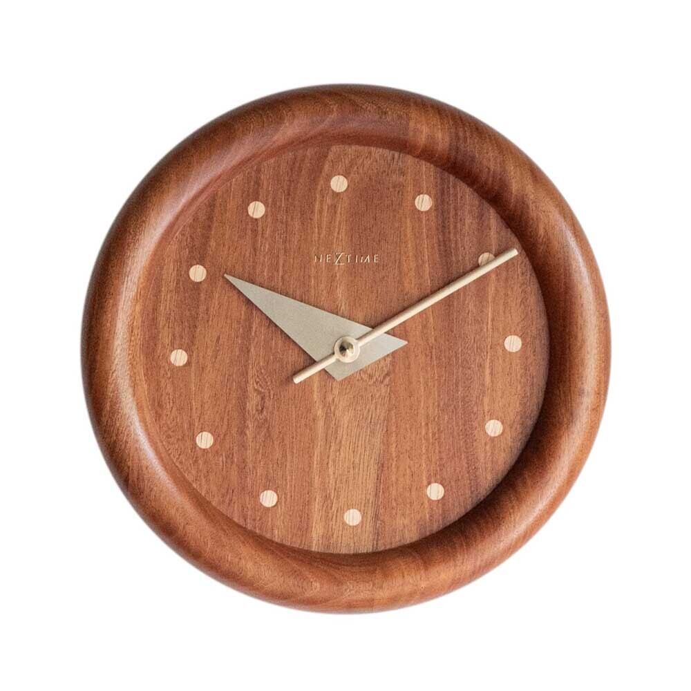 壁時計 掛時計 NEXTIME ネクスタイム ウォールクロック Dowel Circle ブラウン / NXT-J029 ウッド PastPresent Series