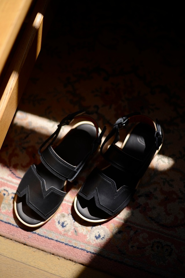 NICENESS / BALLARD NN LEATHER SANDALS(black)
