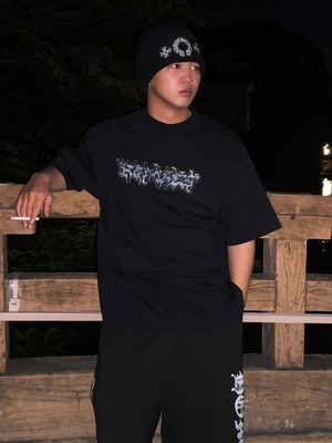 crocodile design T-shirt dark setup (black) /CROCO T-SHIRT DARK SETUP BK