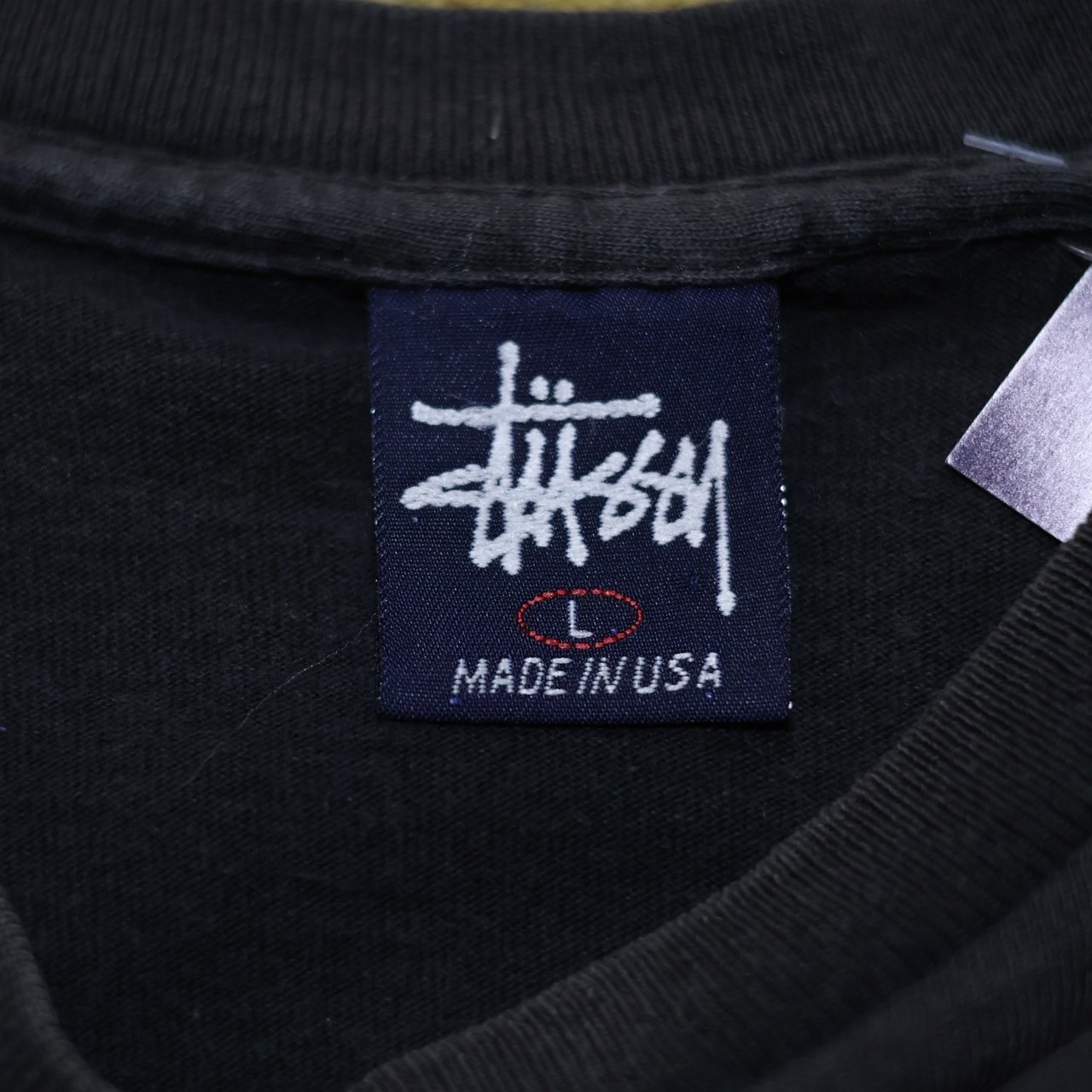 【Made in USA 90s】OLD STUSSY　INTERNATIONAL Black　Faded  Tee　L