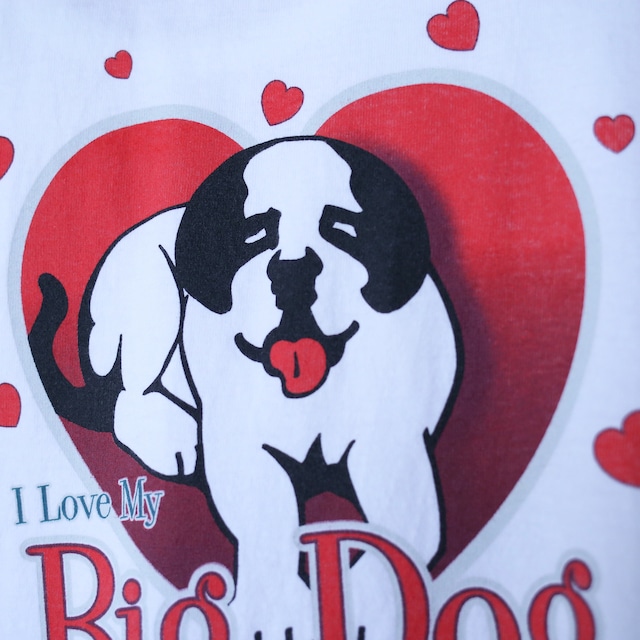 "BIG DOGS" LOVE & LOVE printed XX  over silhouette h/s tee