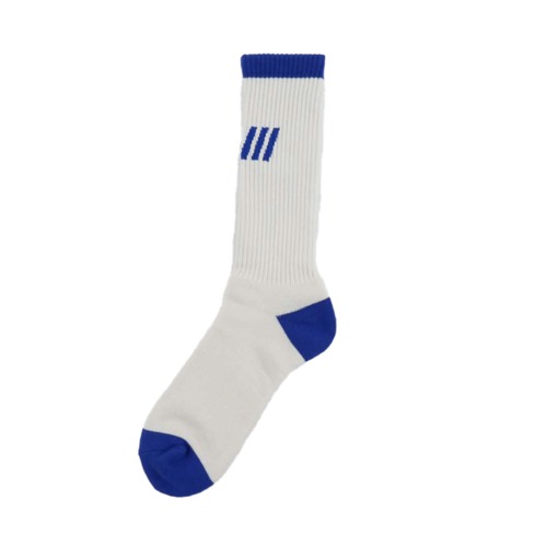 GINRHYMES/"TRIPLE SLASH"SOCKS/BLUE
