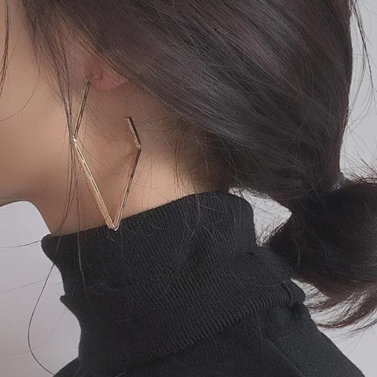 スクエア型フープピアス 00127