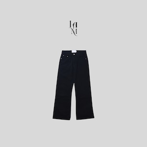 Signature Boot cut Cotton Pants [Black]