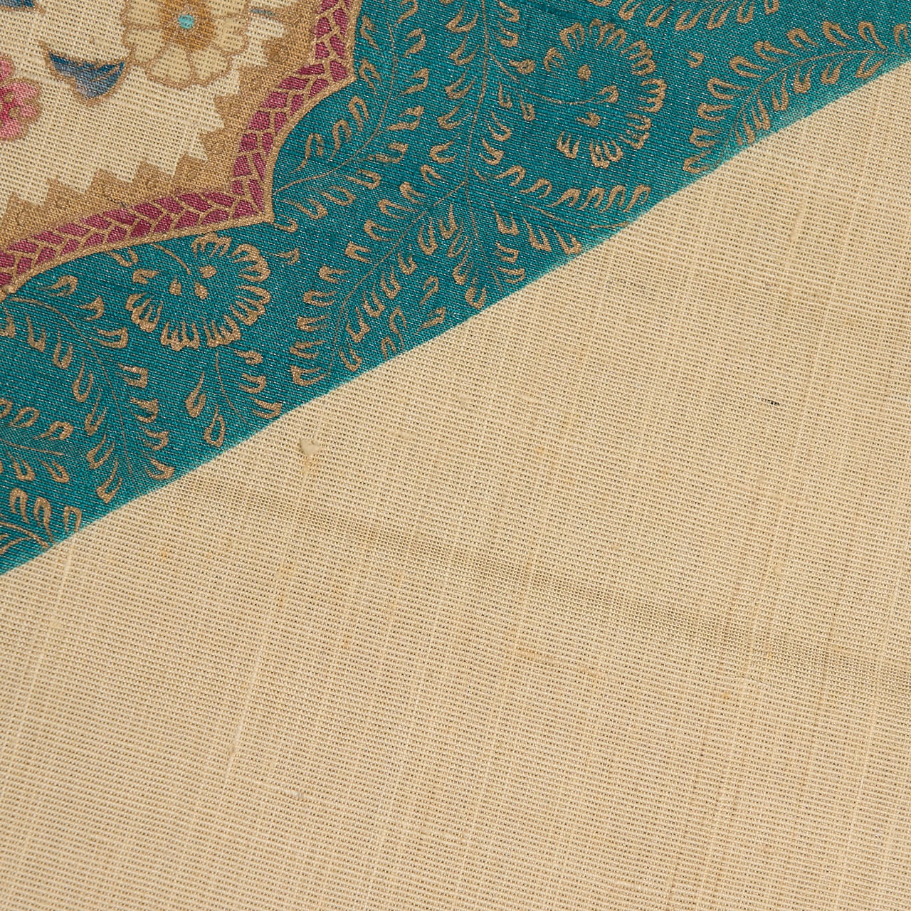 唐花模様 金更紗に手刺繍 袋帯 【中古】 | かわの屋