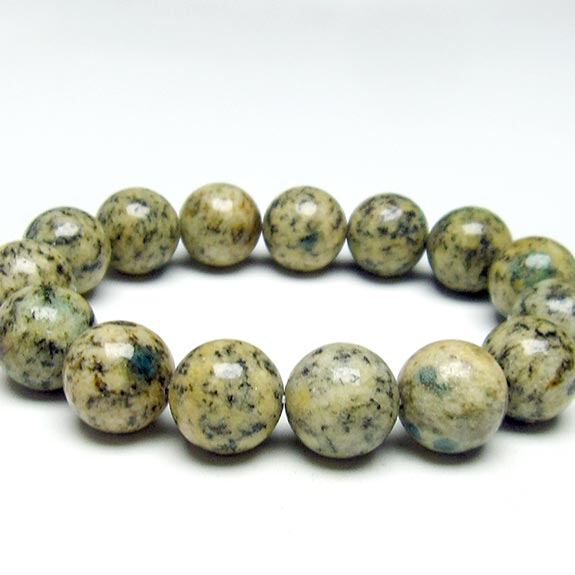 K2ストーン ブレスレット 15mm アズライトイングラナイト ブレス K2ブルー 一点物 メール便可 [M便 1/10] 111-35211