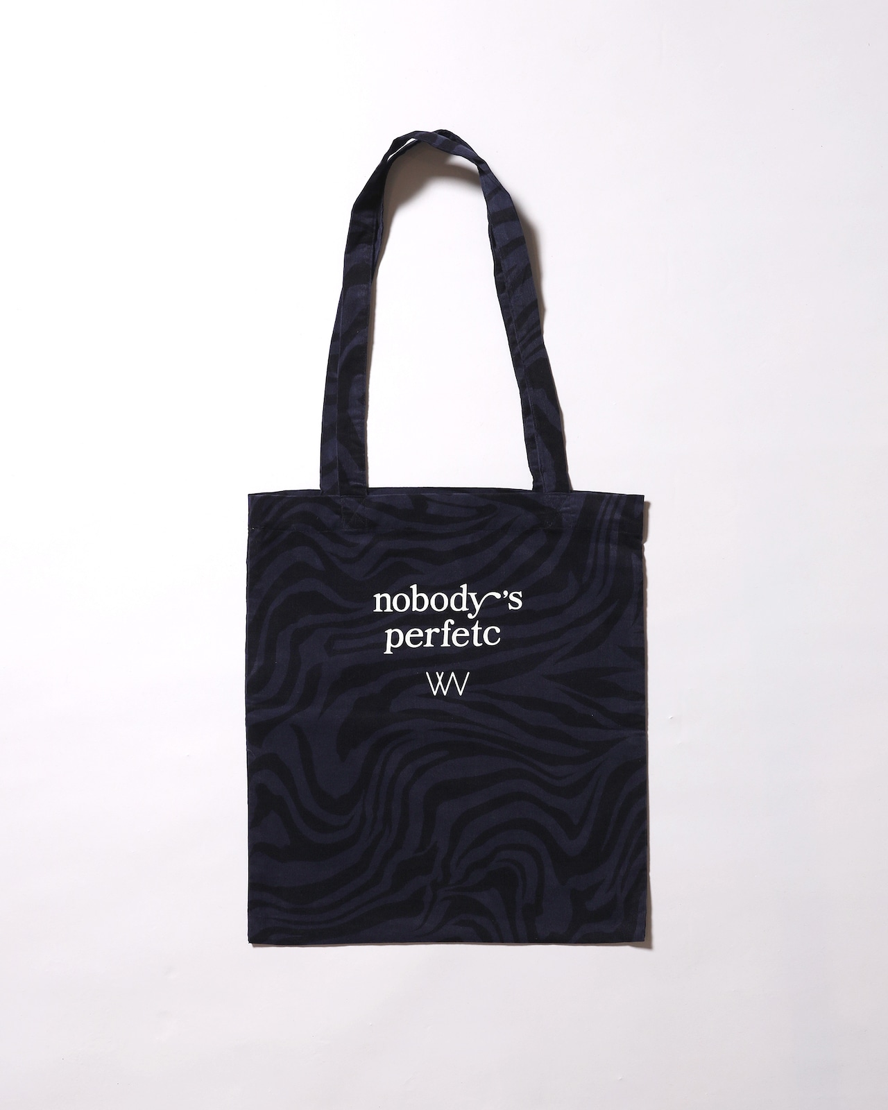 WV Original / nobody’s perfetc Tote Bag - Navy Zebra