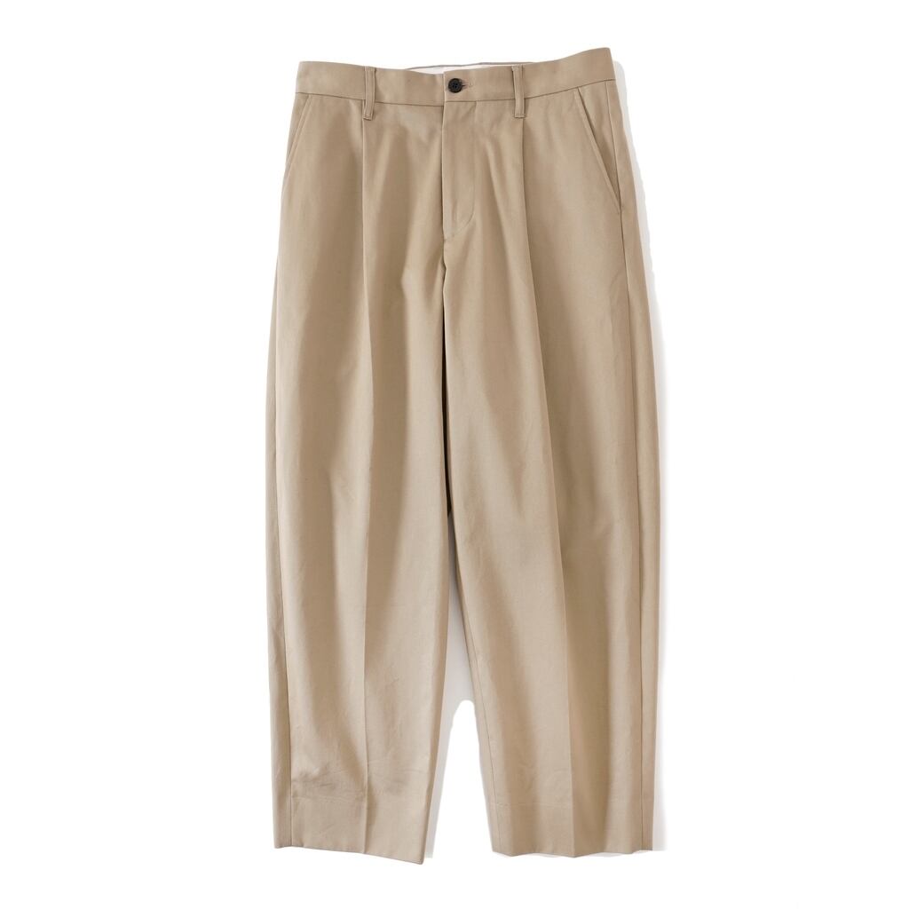 UNIVERSAL PRODUCTS / COTTON 1TUCK TROUSERS