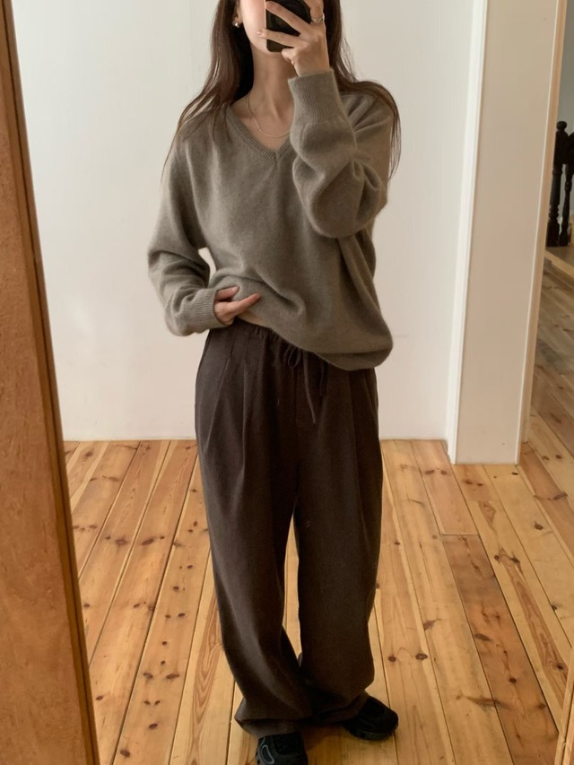 (予約) fl lanel / Field wool banding pants 3color