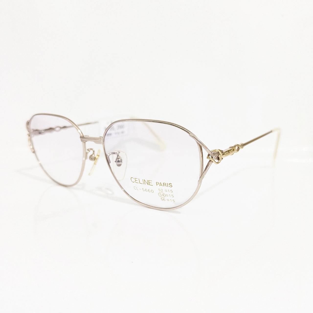 【CELINE】オーバルメタルフレーム ホワイトゴールド