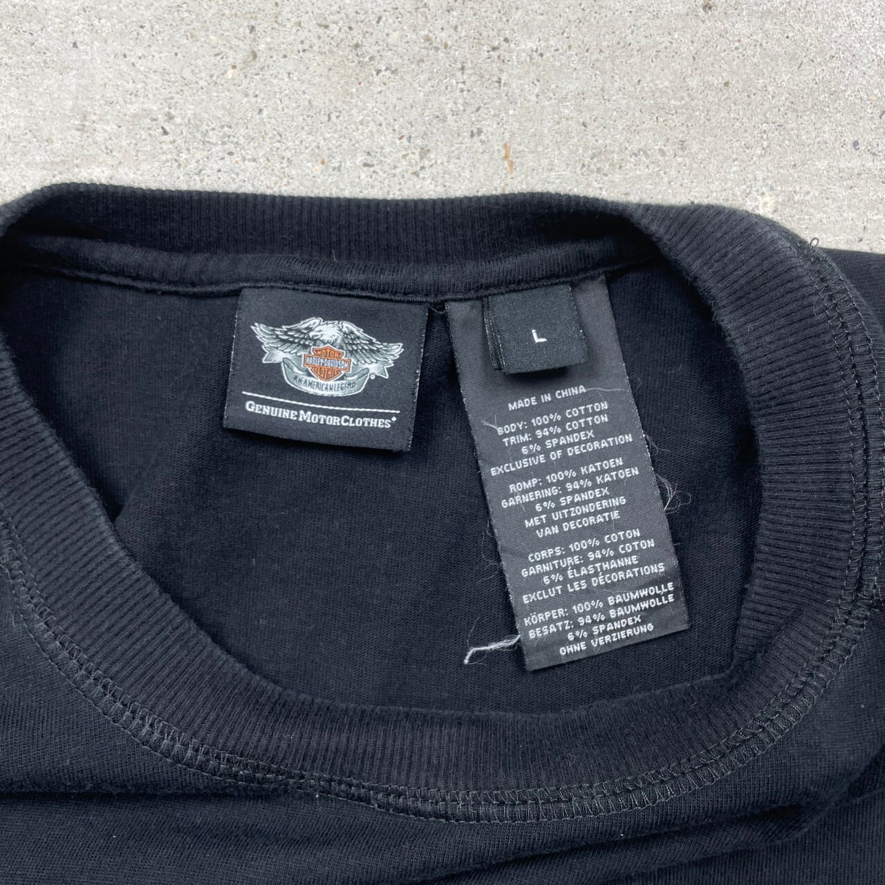 90~00年代 Harley-Davidson ハーレーダビッドソン ロゴ刺繍 ロングT