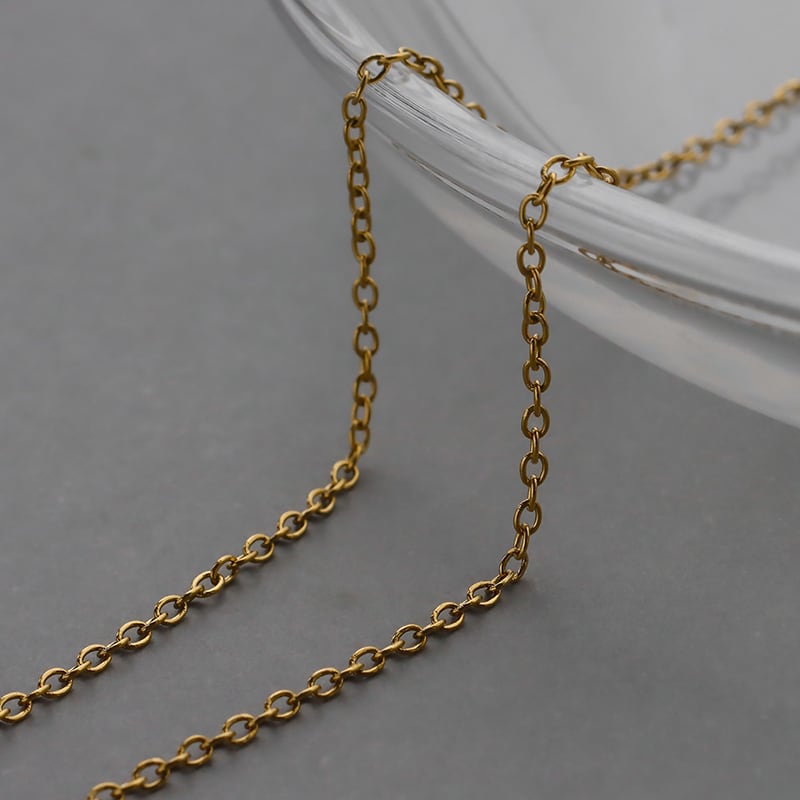 ネコポス便】ネックレス スクエアカットグリーンネックレス 金属