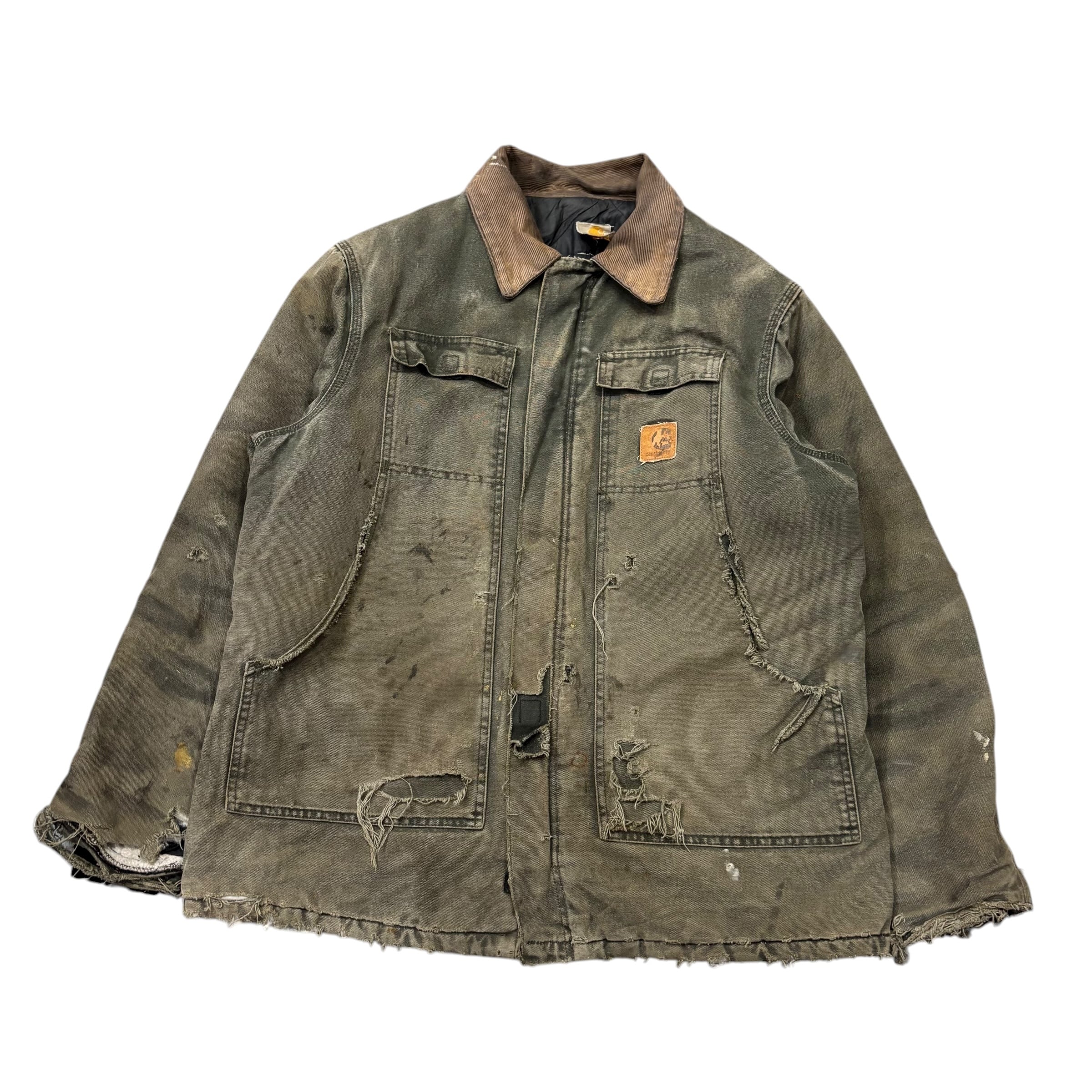【古着】Carhartt Traditional Coat Khaki
