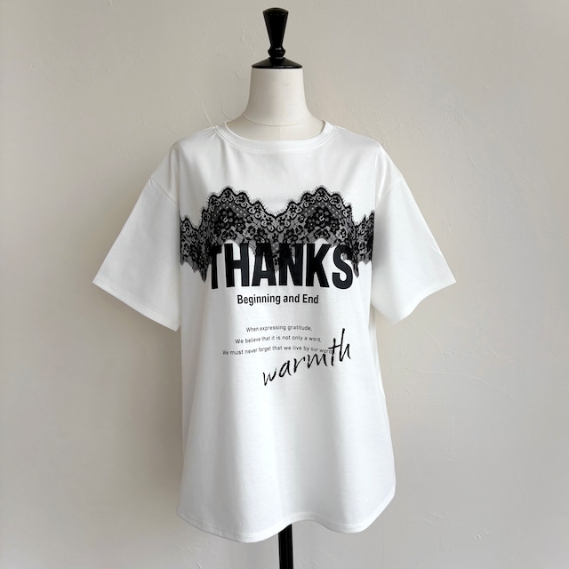 〈SELECT〉レースロゴTシャツ 610-35043