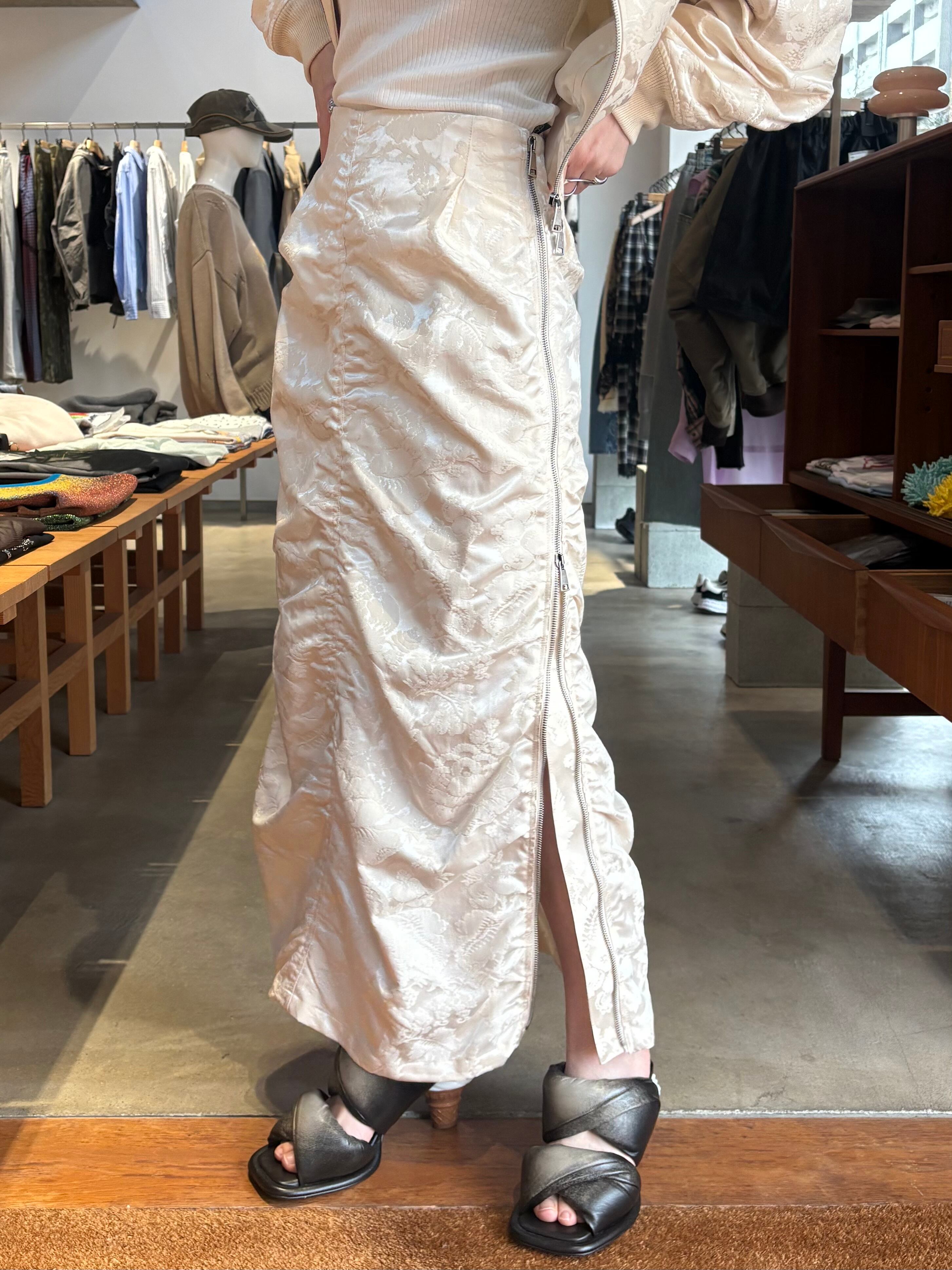 スカート photocopieu HALDANA / ZIP-UP SKIRT BK 38 26SS】PHOTOCOPIEU フォトコピュー / ジャガードスカート / HALDANA