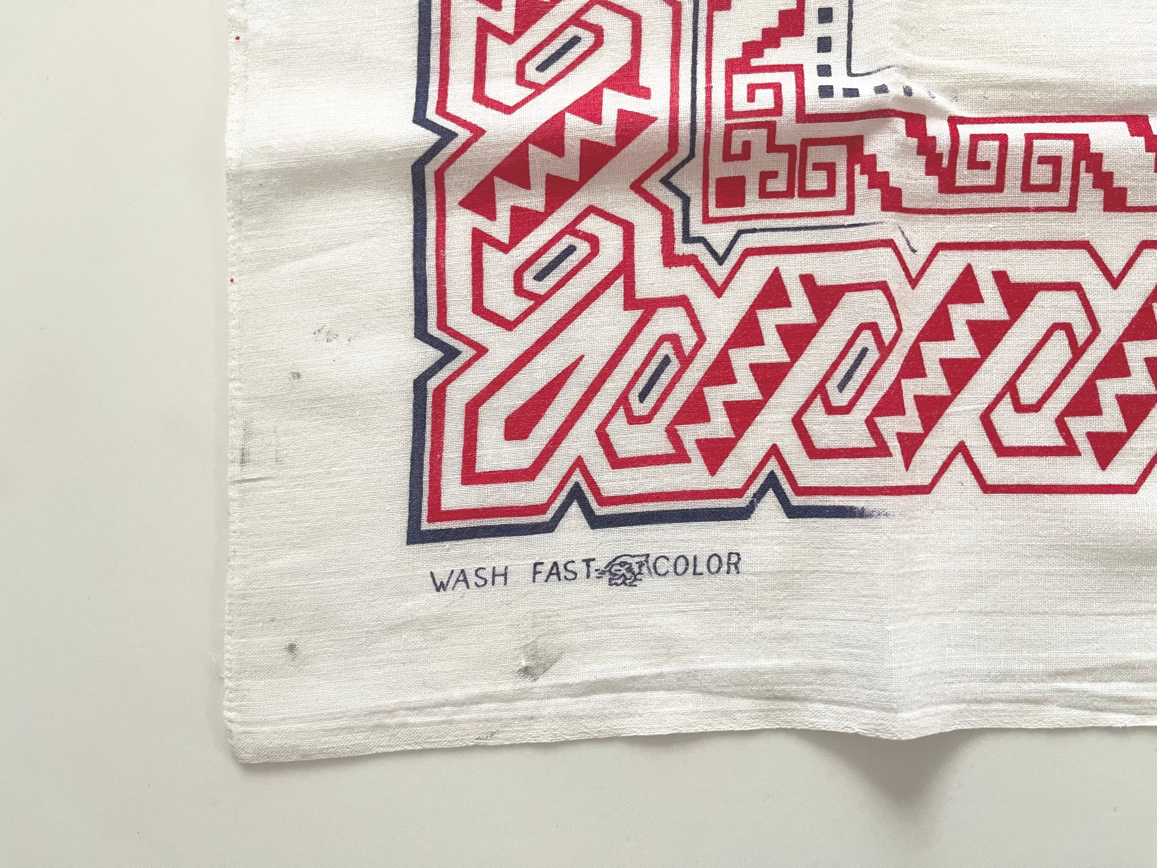 50s アイゼンハワー大統領　デカ象　大判バンダナ　ビンテージFASTCOLOR 50s大判バンダナ アイゼンハワー大統領 デカ象 ビンテージ FASTCOLOR