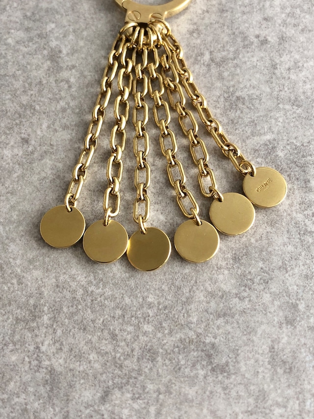 CELINE セリーヌ チャーム ゴールド ロゴ チャーム vintage ヴィンテージ オールド ww7btc