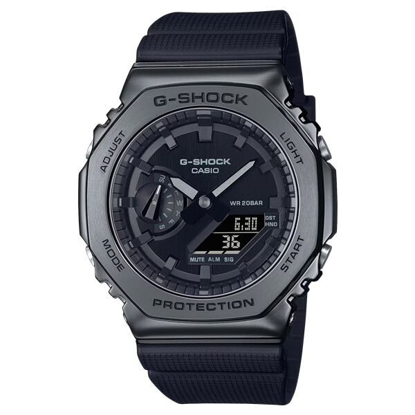 国内正規品 CASIO G-SHOCK カシオ Gショック アナデジ 八角形 メタルカバード オールブラック メンズ腕時計 GM-2100BB-1AJF