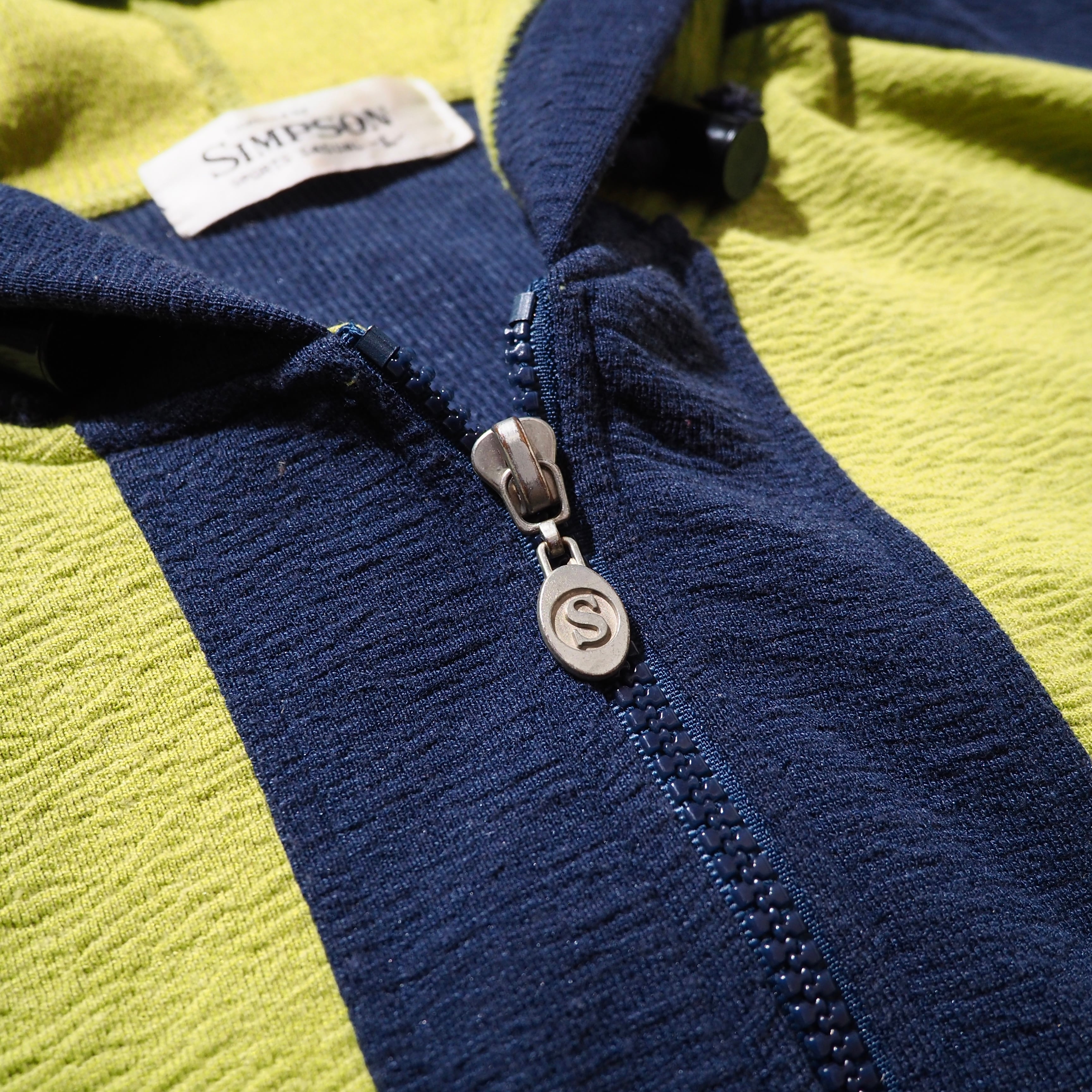 1990s " Simpson " Dog Face Embroidery vintage loose Full zip Parker