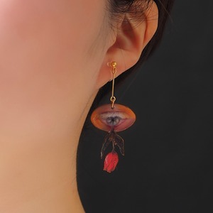 美しい瞳に咲く花　片耳かざり