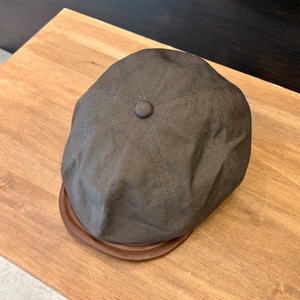 HIGHER VINTAGE DUCK × LEATHER BRIM CASQUETTE