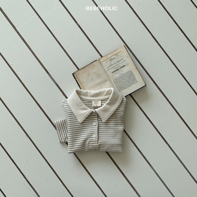 [bebeholic] stripe color tee