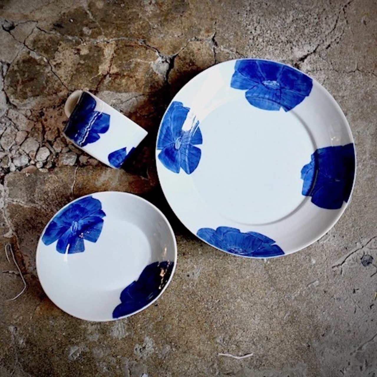 村田菜穂美 『アネモネ楕円5寸皿』［2104130000010］