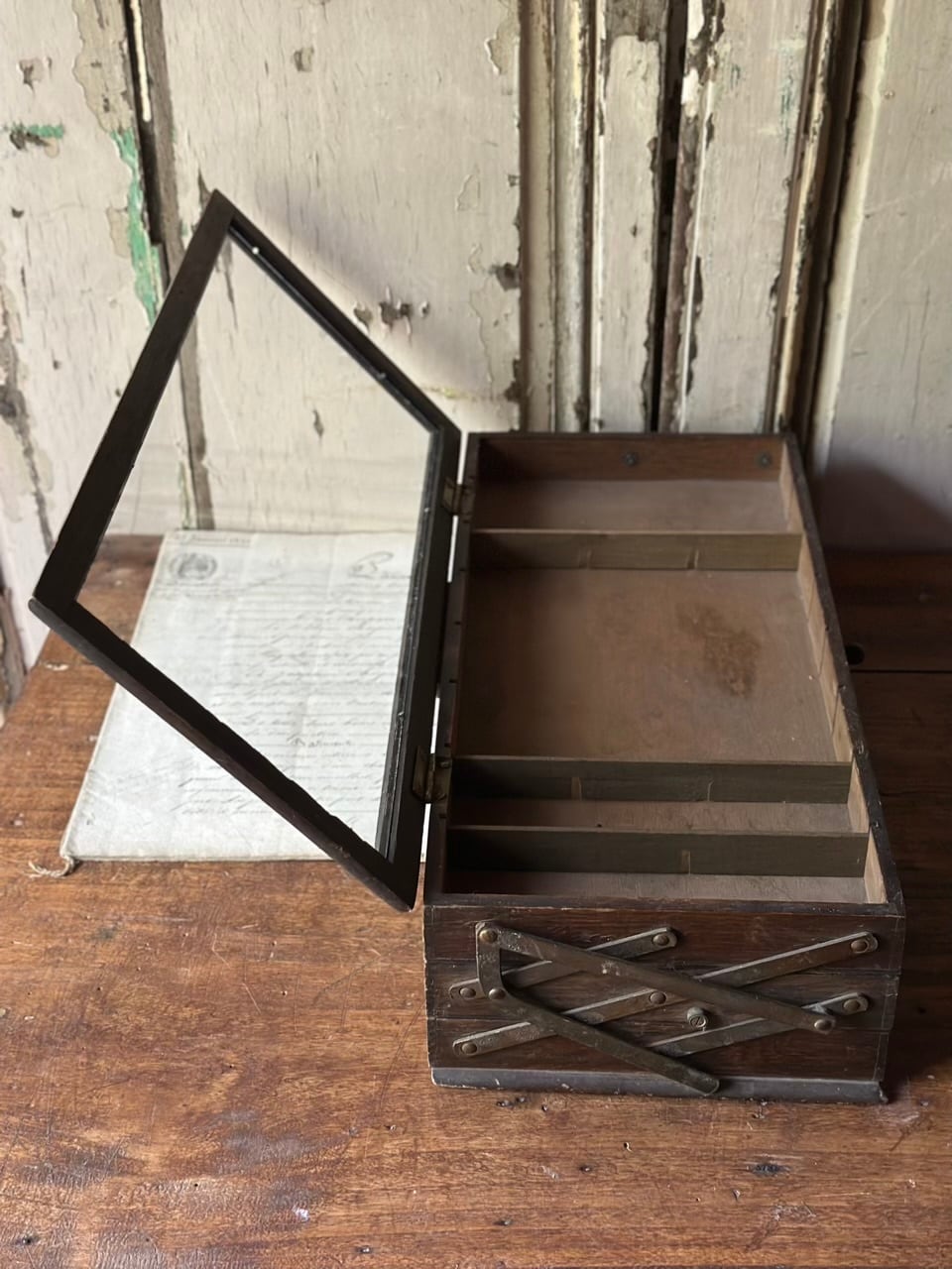 Clark's ANCHOR 3段 木製 ガラスショーケース | Brocante de La