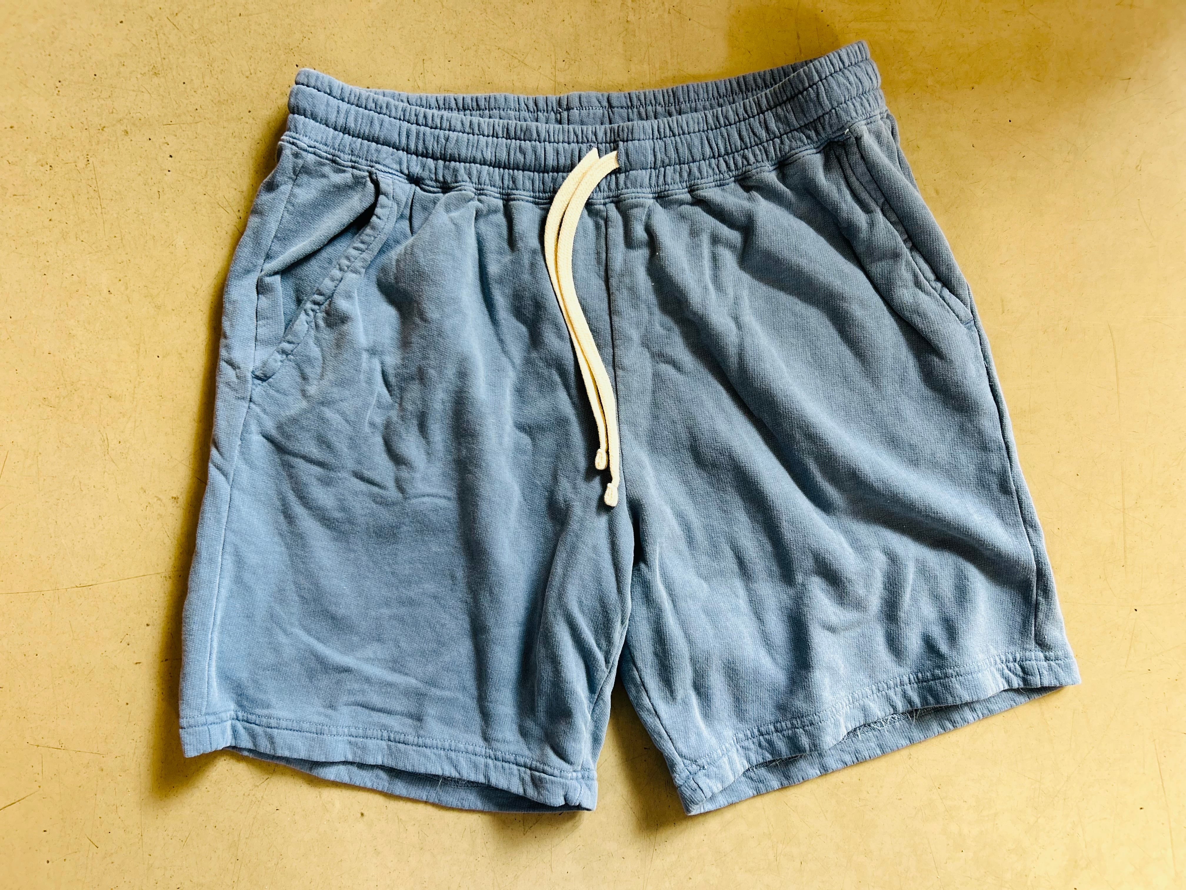 comfort colors 後染めショートパンツ blue | BIGPINK Online store