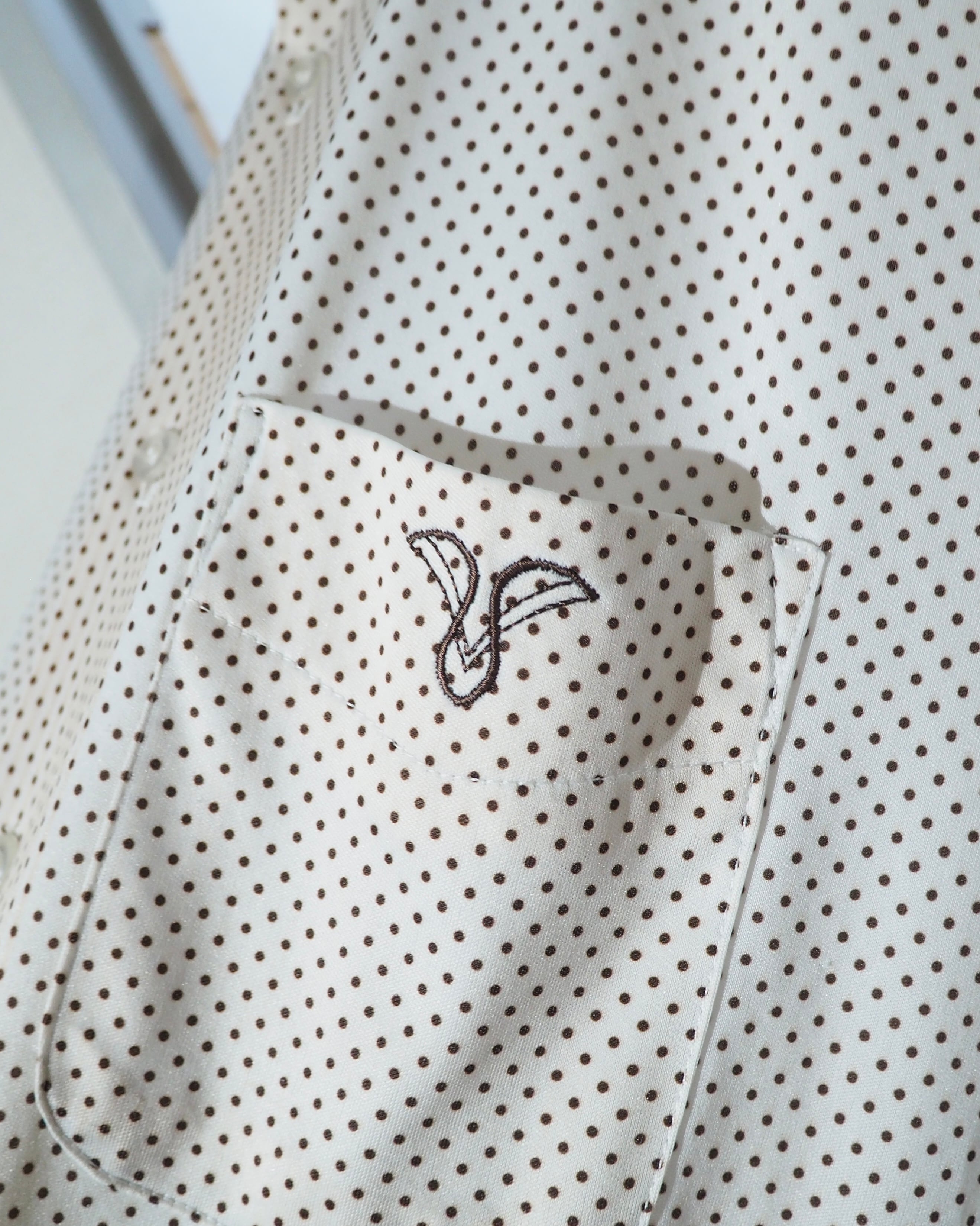 1980s White Dot × Unknown Embroidery vintage SS shirt