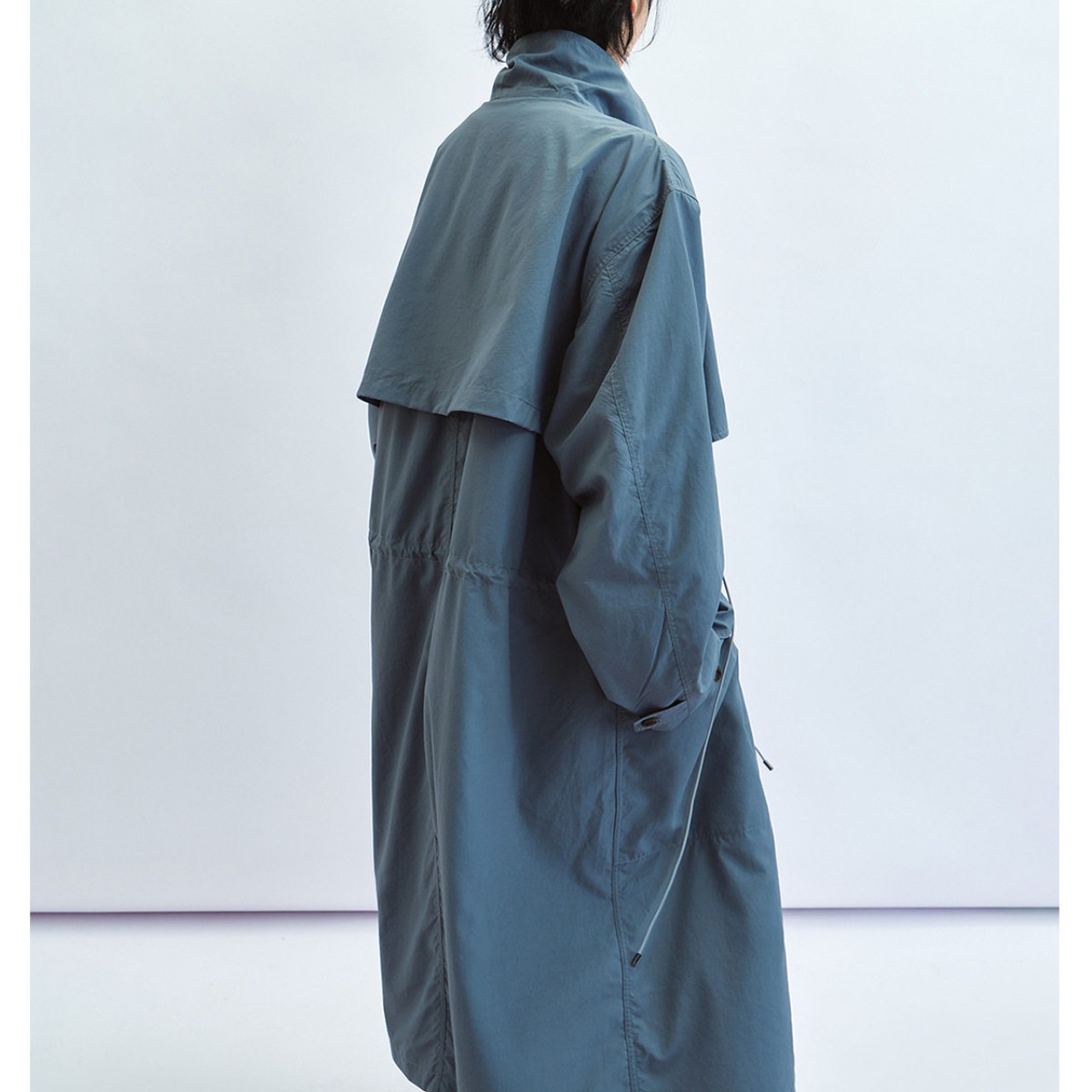 Drawstring Oversized Long Coat  T4402