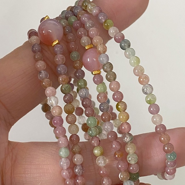 lucksilver天然石ビーズブレスレット