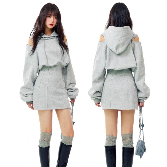 【dress】オフショルミニワンピース Q7338