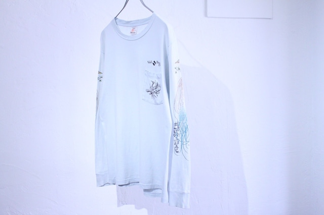 90s (1995) Hanes "DREAM THEATER" L/S Print Tee USA製