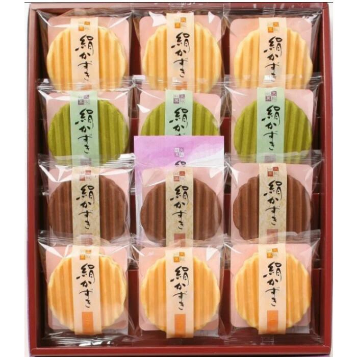 送料無料 絹笠 絹かずき12個入】大阪土産 大阪銘菓「全国菓子大博覧会