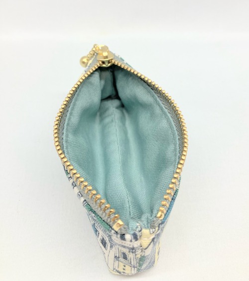 印鑑ポーチ　ミニポーチ　黒猫の散歩｜とりさん工房ーかわいいハンドメイドポーチ