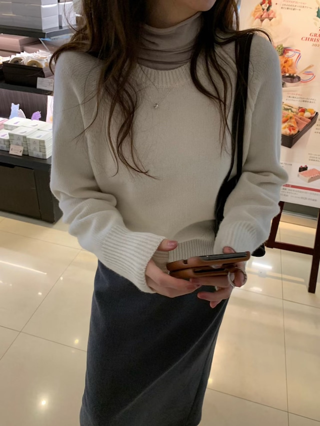 (予約) pretty young thing / Wool 100 raglan knit 4color