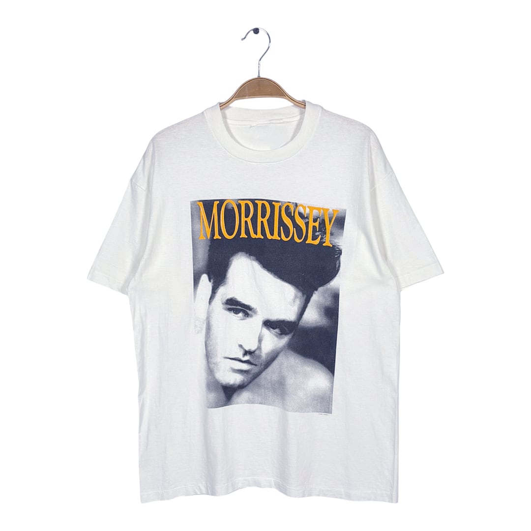 90s モリッシー スミス ヴィンテージ Tシャツ ロックT バンドT ホワイト シングルステッチ MOSSISSEY THE SMITH サイズXL相当 AA0042