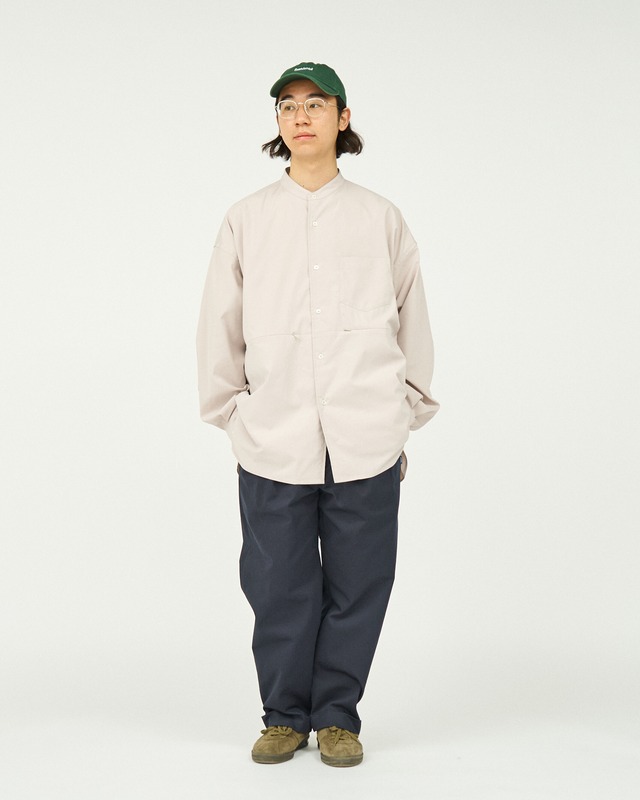 残り１点【FreshService(フレッシュサービス)】STRETCH MATTE TAFFETA BAND COLLAR SHIRT（FSC241-50096）