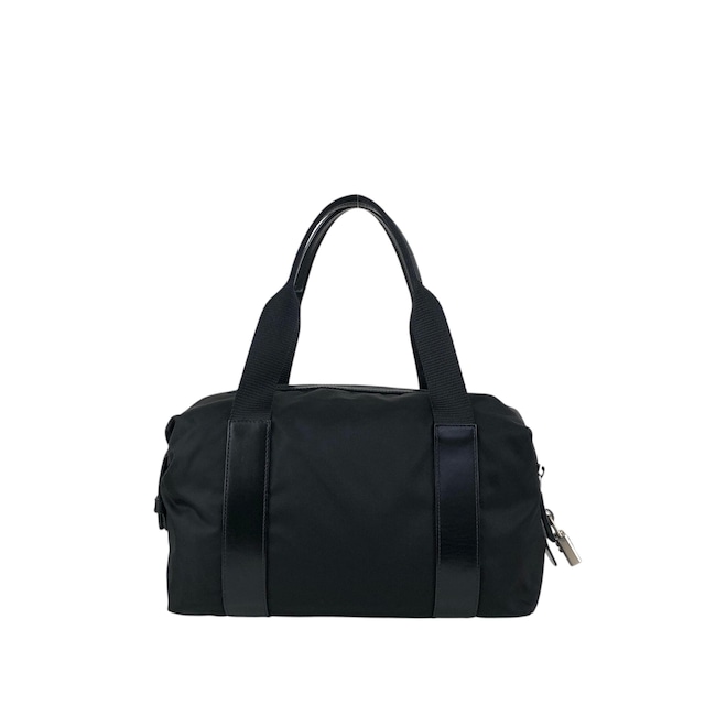 PRADA プラダ ハンドバッグ ブラック トライアングルロゴ ナイロン ミニボストン BR3697 vintage ヴィンテージ オールド ftdzu4