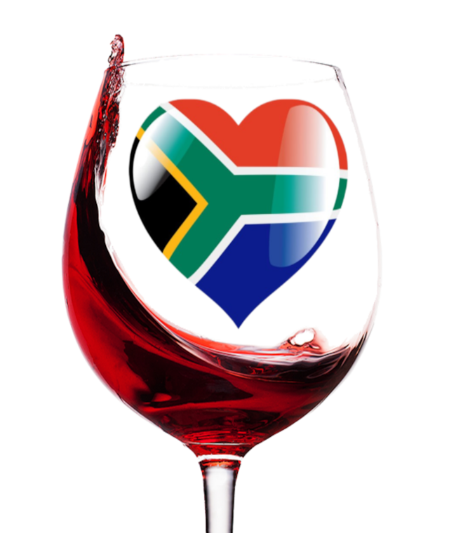 グラスと国旗_南アフリカ