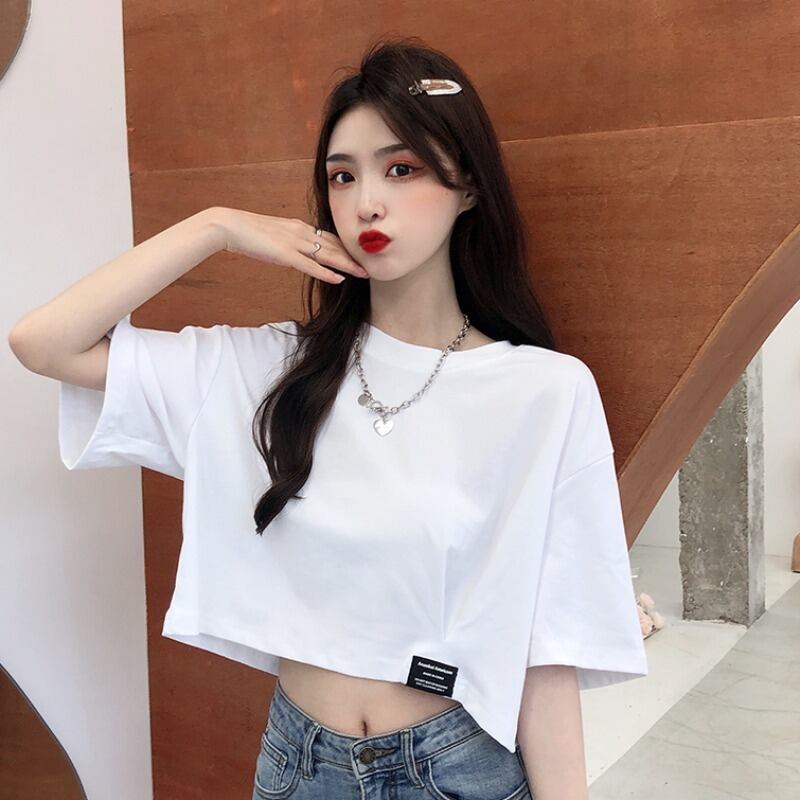 ショートホワイトTシャツ 薄手サマールーズブラウス 夏物 1号婦人55956933549