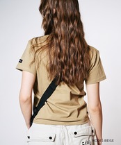 COOLAサークルベアープリントコンパクトTシャツ (BEIGE)　CQ-48100