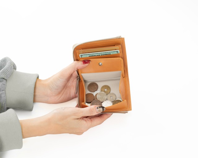 COMPACT ZIP WALLET PINK GOLD【CM311】