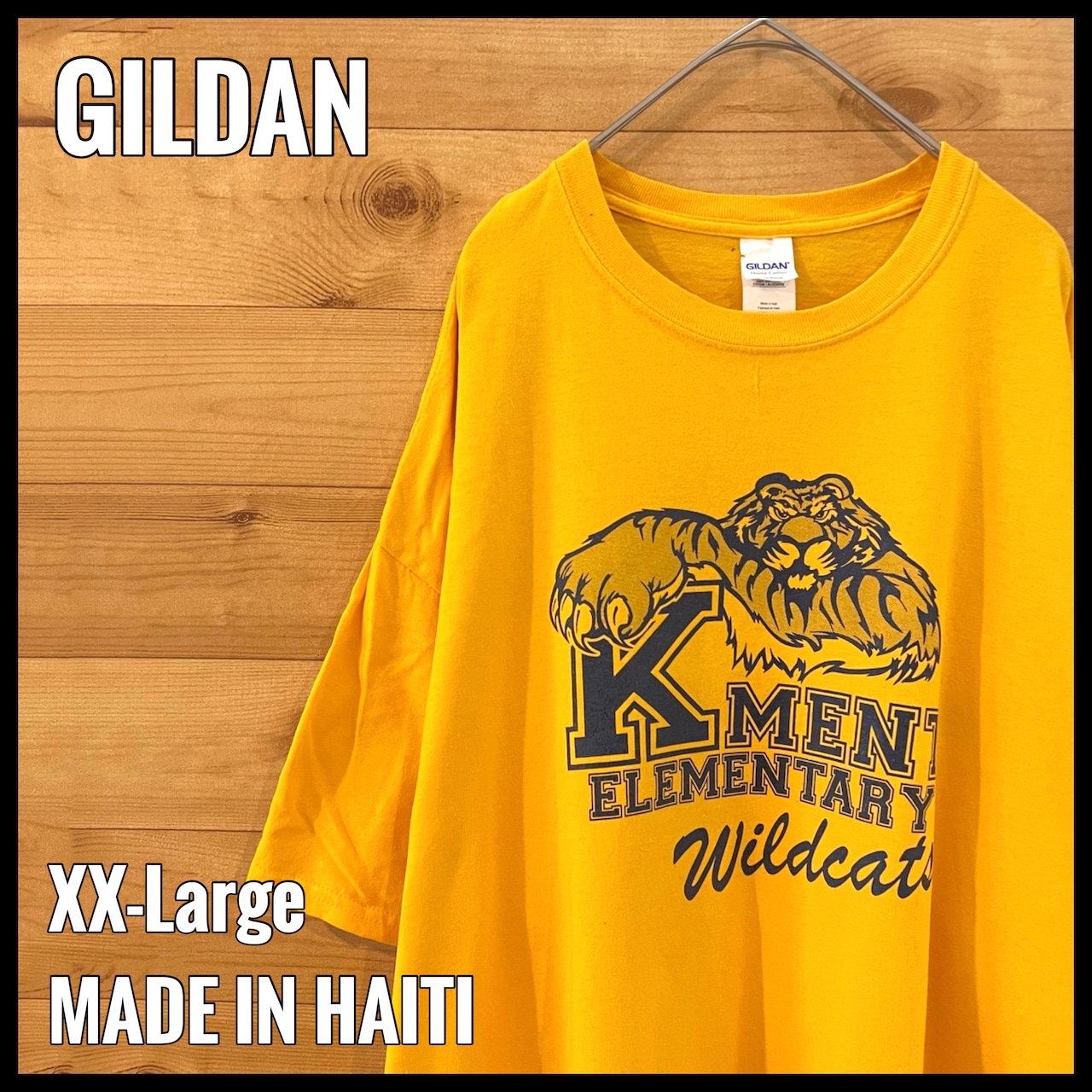 【GILDAN】小学校 Kment Elementary School WILDCATS スポーツチーム Tシャツ2XL オーバーサイズ US古着